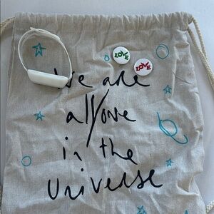 Coldplay Gray Drawstring Bag